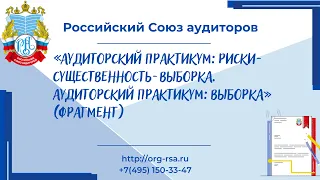 АУДИТОРСКИЙ ПРАКТИКУМ: РИСКИ-СУЩЕСТВЕННОСТЬ-ВЫБОРКА. Аудиторский практикум: Выборка