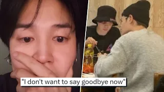 Jimin CRIES "Its Not Ok"! Owner POSTS Jimin & Suga SOBBING At Dinner Over Goodbye? Says "Im SCARED"