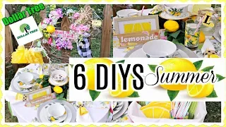 🍋 6 DIY DOLLAR TREE SUMMER DECOR CRAFTS 🍋 Farmhouse Wreath / Tablescape / Olivia's Romantic Home