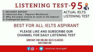 IELTS LISTENING TEST- 95