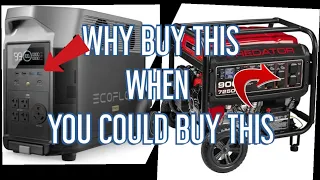 Why Buy A "SOLAR GENERATOR" When You Can Buy A "REAL" Generator// Gas Vs Solar Generators for SHTF