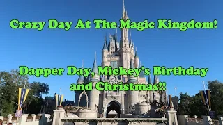 Celebrating a Dapper Christmas Day at Magic Kingdom for Mickey's Birthday!