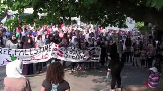 Stå op for gaza - demonstration i Århus 1/8 2014