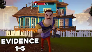 HELLO NEIGHBOR DIARIES MOBILE EVIDENCE 1-5 WALKTHROUGH