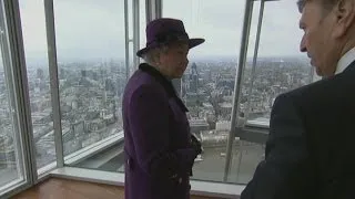 The Queen goes up The Shard to look at London