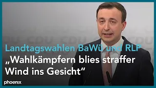 Ansprache von Paul Ziemiak (CDU) zu den Landtagswahlen in Baden-Württemberg und Rheinland-Pfalz