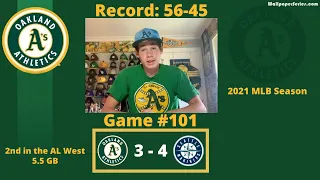 The A's Lose to the Mariners for the Third Straight Time, and Cole Irvin Struggles