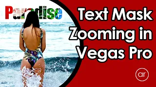 How to  Transition through a Text Mask using Vegas Pro