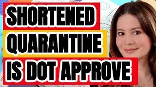 🔴TRAVEL UPDATE:SHORTENED QUARANTINE FOR FULLY VACCINATED TRAVELERS TO THE PHILIPPINES IS DOT APPROVE