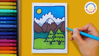 Easy Landscape | Drawing for Kids