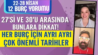 22-28 NİSAN HAFTASI BURÇ YORUMU 27'Sİ VE 30'U ARASINDA BUNLARA DİKKAT! BURÇLAR İÇİN ÖNEMLİ TARİHLER