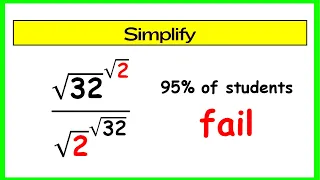 🔴A Nice Square Root Exponent Simplification | Math Olympiad | Can You Solve This❓