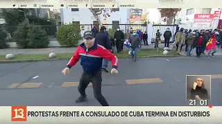 Protesta frente a Consulado de Cuba termina en disturbios