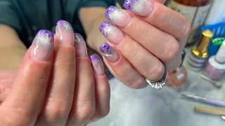 Two glitter ombre nails/refill