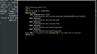 uefi os loader, user GOP to draw text in qemu