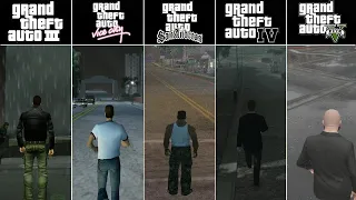 GTA 5 vs GTA 4 vs GTA San Andreas vs GTA Vice City vs GTA 3 | Rain Weather Comparison