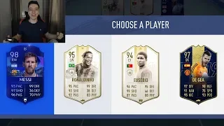 TRIO REMARCABIL LA DRAFT - MESSI 98, RONALDINHO SI EUSEBIO !!! FIFA 19 ROMANIA !!!