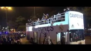 Real Madrid parade entering Cibeles Square, Champions League Trophy