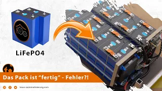 Akku-Pack (fast) fertig montiert (DIY Batteriespeicher)