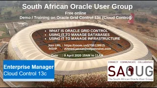 Ahmed Jassat - South African Oracle User Group   Oracle Grid Control Training