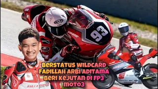 Perdana Tampil Di Moto3 Fadillah Arbi Aditama Beri Kejutan Di FP3 | Banyak Pembalap Jatuh Di FP1
