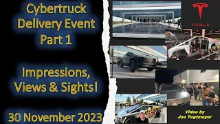 Cybertruck Delivery Event Video PART 1 Sights, Sounds & Views Inside Giga Texas!