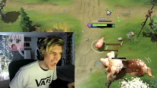 xQc becomes a PIG in dota 2 *pepepains*