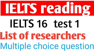 the future of work ielts reading  answers |academic ielts16 Test1 MCQ S list of researchers IELTS-9