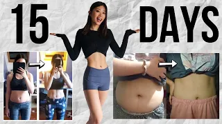 15-DAY BEFORE & AFTER RESULTS USING EMI WONG'S AB & BELLY BURN WORKOUT PROGRAM