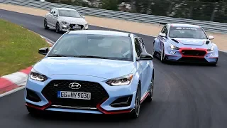 Hyundai N Line Experience Day at the Nürburgring: i30 N, Veloster N and i30 Fastback N (2019)