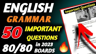 English Grammar Important Questions for Class 10 2023 | English Paper Class 10 2023