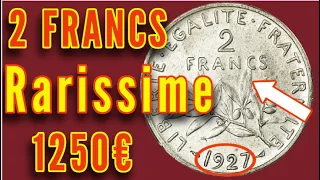 Pièce très RARE de 2 FRANCS SEMEUSE en ARGENT !