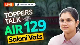 LIVE With IPS SALONI VATS AIR 129 | Civilsdaily IAS  #upsc #iastopper #live #ias #salonivats