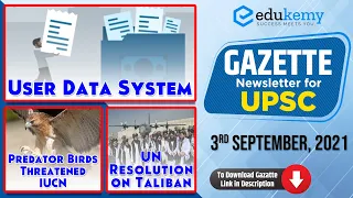 3rd Sept GAZETTE - Newsletter for UPSC | Edukemy