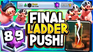 8300+ END SEASON TOP LADDER PUSH in CLASH ROYALE!