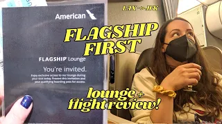 American Airlines FLAGSHIP FIRST CLASS Airbus A321 & Lounge Review! LAX - JFK / Best domestic first?
