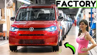 VW CADDY 5 FACTORY🚔2023: Production Volkswagen Caddy V. – Manufacturing😳Van, Life, Cargo 5th