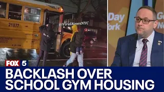 NYC migrant crisis: Backlash over school gym used to shelter migrants