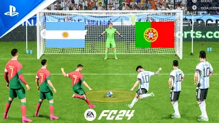 Argentina vs Portugal | Messi vs Ronaldo | FC 24 | Penalty Shootout - PS5 Gameplay