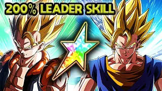 200% LEADER SKILL!  100% INT LR SUPER VEGITO + PHY LR SUPER GOGETA! Dragon Ball Z Dokkan Battle