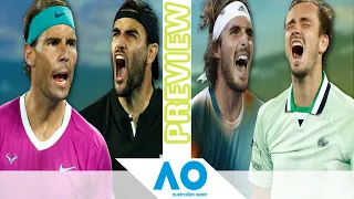 NADAL vs BERRETTINI, MEDVEDEV vs TSITSIPAS Australian Open 2022 SF | Preview + Prediction