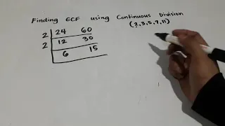 Finding the GCF Using Continuous Division (Tagalog)