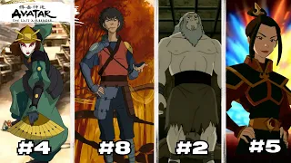 Ranking the Strongest in Non-Bending Combat in Avatar (Benders and Non-Benders Included)