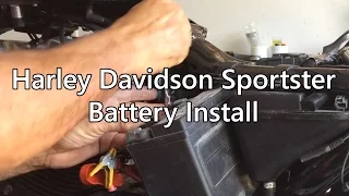 Harley Davidson Battery Install on a Sportster 1200