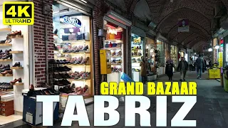 TABRIZ WALK TOUR  🇮🇷  GRAND BAZAAR SHOES BAZAAR  | 4K  UHD | IRAN 2021