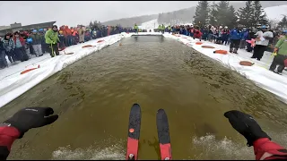 Pond Skimming for the First Time at Killington (MADE IT ACROSS!)