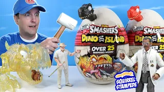 SMASHERS Dinosaur Pirate Island MEGA Egg Review T. Rex & Spinosaurus Buildable Figures