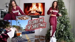decorating for christmas 2021!!   vlogmas day 1