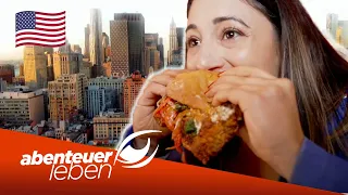 "9$ Chicken-Burger?!" - Food-BLOGGER in New York 🍔🥯 | Abenteuer Leben | Kabel Eins