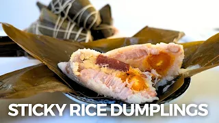 How to make Zongzi 粽子/ Joong 粽 Chinese Sticky Rice Dumplings🐲| Happy Dragon Boat Festival! 🚣